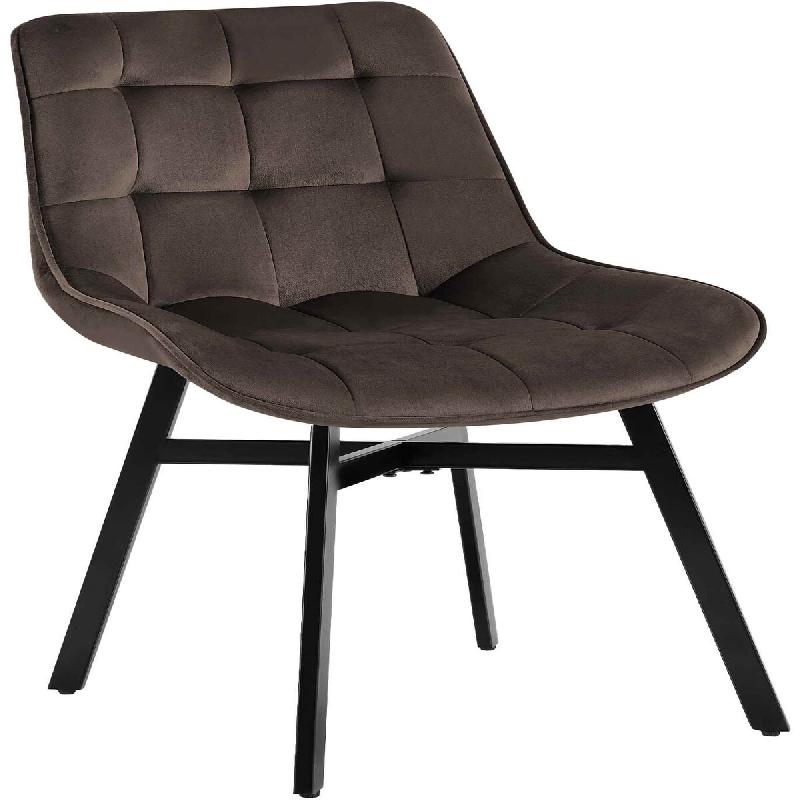 CLP Chaise de Salle à Manger Colby Marron/Velours - marron textile 322181_0