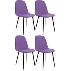 CLP Chaise de salle à manger Maryam Violet/Tissu - violet textile 327444_0
