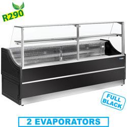 Comptoir-vitrine avec réserve orléans plus noir gaz r290 2500x810xh1350 réfrigère - OL250/B5-R/R2_0