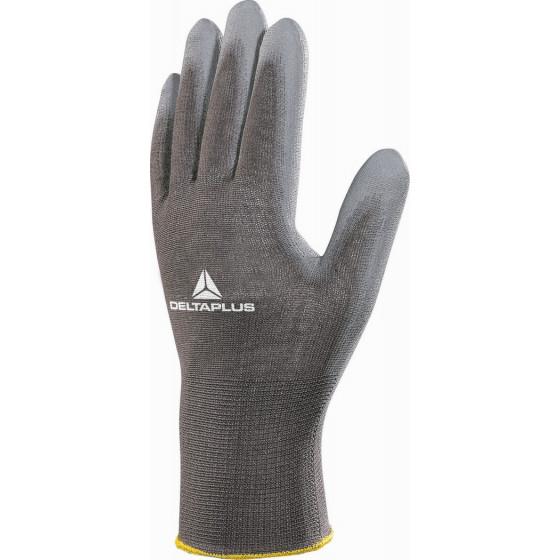 DELTA PLUS - Gants de manutention de précision VE702GR10 - Taille 10 - 100% polyamide - Enduction polyuréthane_0