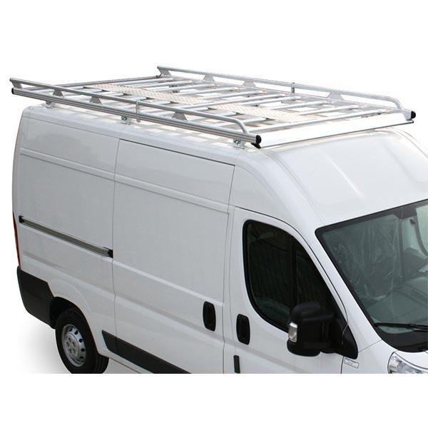 Galerie de toit en aluminium soudé avec déflecteur, rouleau de chargement et échelle coulissante - Marque TOYOTA_0