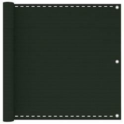 Helloshop26 - Écran de balcon brise pare vue protection confidentialité 90 x 600 cm PEHD vert foncé  02_0010451 - 3000575247760_0