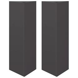 Helloshop26 - Jardinière bac lit surélevé plantes fleurs jardin terrasses lot de 2 triangulaire 30 x 26 x 75 cm acier noir 02_0039094 - 3000218040826_0