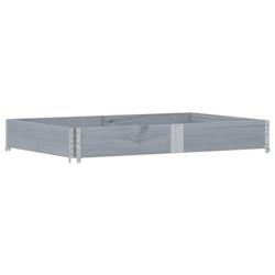 Helloshop26 - Jardinière bac lit surélevé plantes fleurs terrasse jardin 150 x 100 cm bois de pin massif gris 02_0037417 - 3000217774265_0