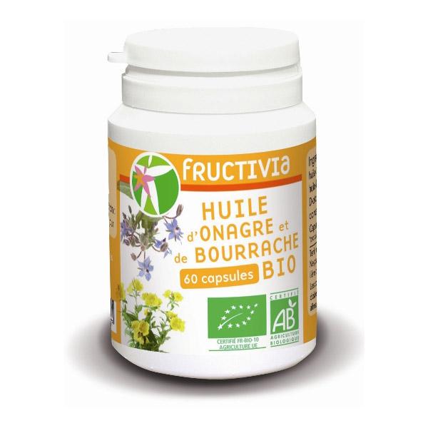 FRUCTIVIA HUILE BOURRACHE & ONAGRE 60 CAPSULES MÉNOPAUSE