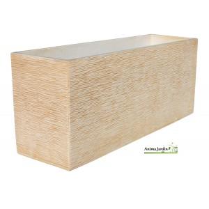 Jardinière Futura 90x40 ocre - 130L - finition veinée, hydrofugée et résistante au gel_0