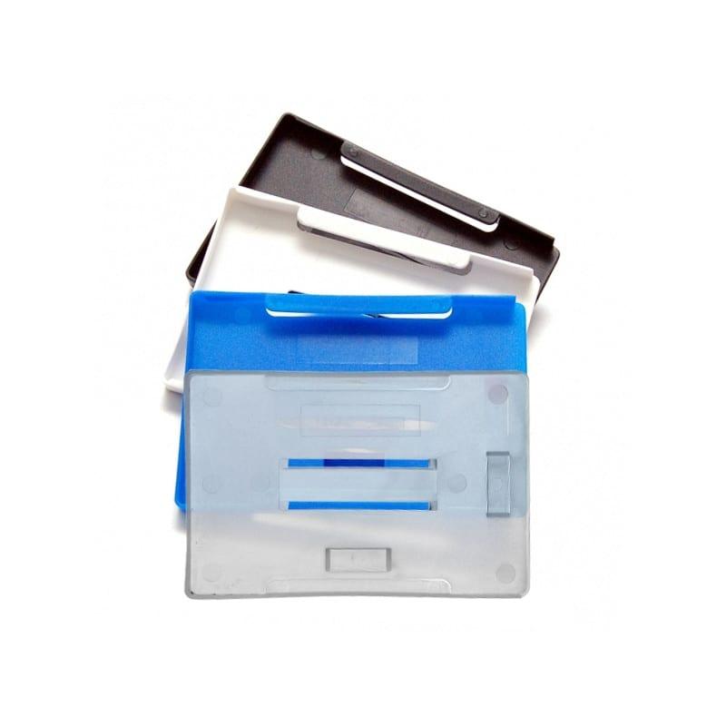 Porte-badge rigide - Protection 1 face - Capacité 5 cartes - Utilisation horizontale ou verticale_0