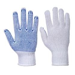 Portwest - Gants manutention avec picots en PVC sur la paume CLASSIQUE Blanc / Bleu Taille 7 - blanc 5036108202638_0