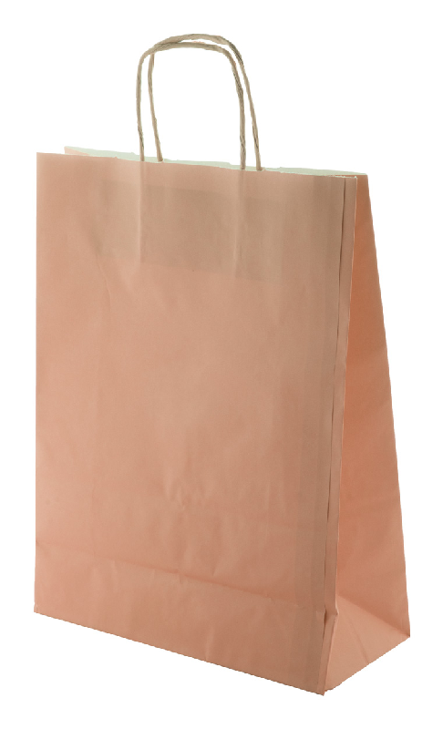 Sac publicitaire en papier kraft - poignée torsadée - 100 g/m² - couleur marron_0