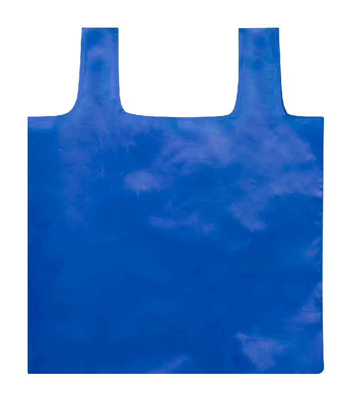 Sac shopping pliable en RPET recyclé - labélisé RPET - couleur bleu - poids 26g_0