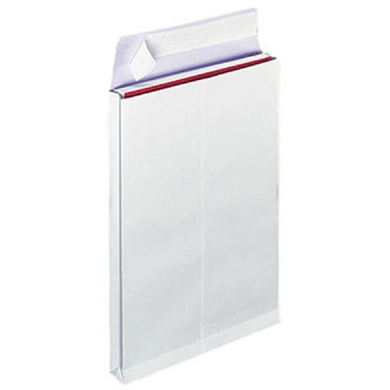 STAPLES POCHETTE À SOUFFLET KRAFT BLANC ARMÉ - STAPLES -  - 229 X 324 MM - SANS FENÊTRE - SOUFFLET : 3 CM - 130 G/M² - BOÎTE DE 50