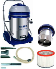Aspirateur industriel Verso Maximus WI375TP - 3 moteurs, cuve inox basculante de 76L, 3600W_0