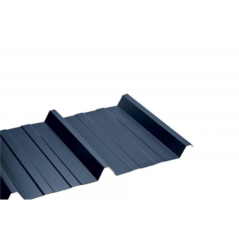 Bac acier laqué - Régulé 1045 0.63mm - Bleu ardoise RAL 5008 - Largeur 105 cm - Longueur 300 cm - Feutrine anti-condensation_0