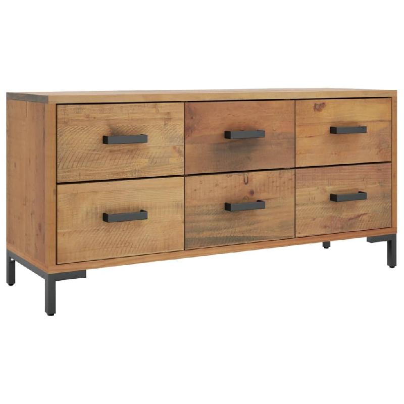 BANC BANQUETTE DE RANGEMENT MARRON 110 X 30 X 45 CM BOIS DE PIN MASSIF 02_0010794_0