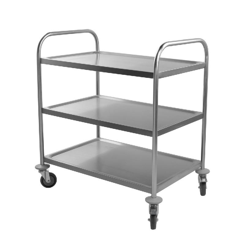 Chariot de service en inox 3 étages - PRC-L3-CT - 845x525x940 mm_0