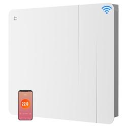 CIARRA Radiateur Électrique Connecté Inertie Sèche Céramique et Film 1000W, WiFi Programmateur CBHTD10A-W - blanc métal CBHTD10A-W_0