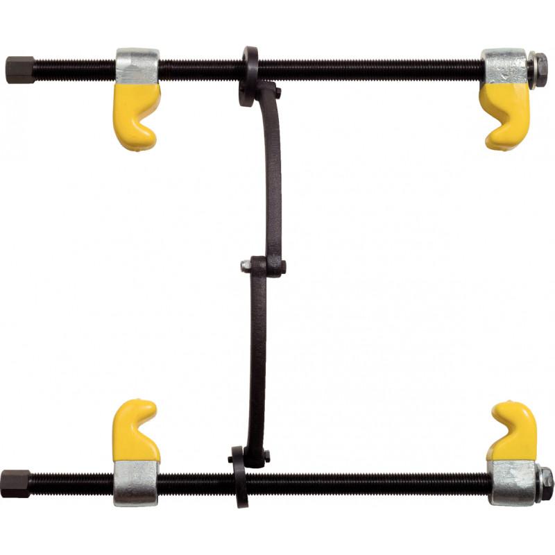 Compresseur ressort - barre de sécurité et crochets revêtement plastifié 300 mm - KS Tools | 670.0051_0