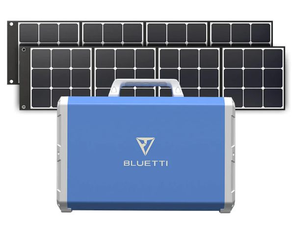 Groupe électrogène solaire Bluetti EB180 + 2*SP120 - 1800Wh - Station d'énergie portable avec panneaux solaires 120W_0