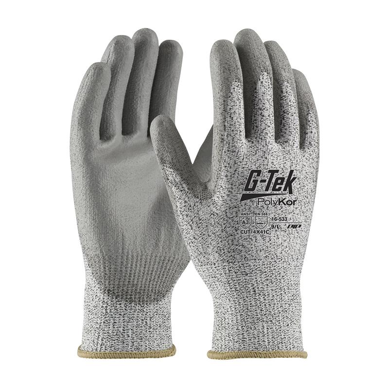 Gants g-tek® polykor™ enduit polyuréthane anti-coupure c gris t10 - pip - 16-533-10 - 784365_0