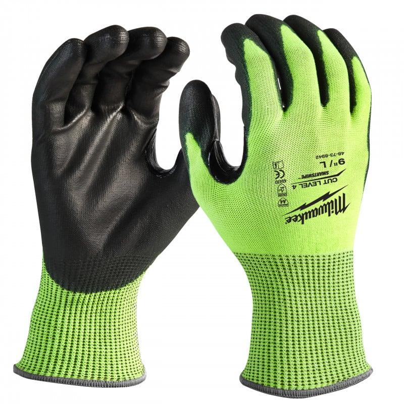 Gants haute visibilité & anti-coupure niveau 4/d - pu - MILWAUKEE | 4932479926_0