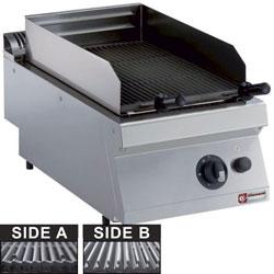 Grill pierre de lave gaz - Grille en fonte 1/2 module - Top - G17/GPL4T-NG - Acier inox AISI 304_0