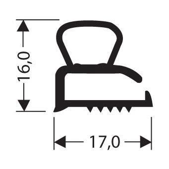 Joint pvc plat sans aimant pour meubles frigos jpf-009_0