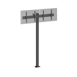 KIMEX Support TV sur pied - 2 écrans 43'' - 49'' Hauteur 240cm à visser noir - noir 3700685425941_0