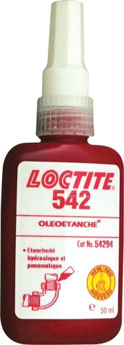 RÉSINE DES CIRCUITS HYDRAULIQUES ET PNEUMATIQUES OLÉOÉTANCHE LOCTITE 542