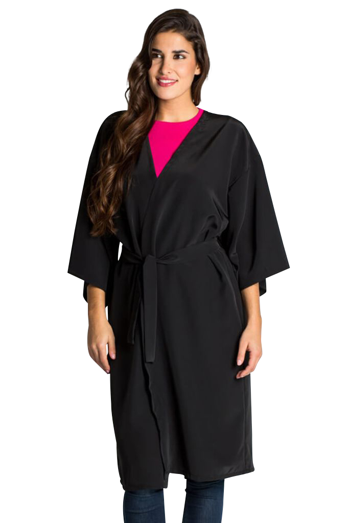 PEIGNOIR KIMONO DE COIFFEUR KIMONO NOIR