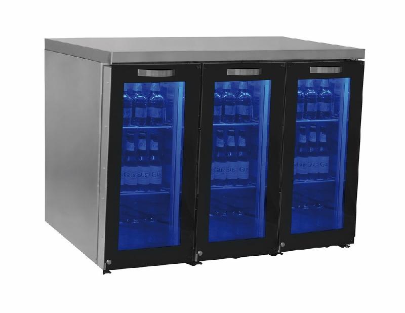 Réfrigérateur bar gauche avec 3 portes battantes en verre, 90+90+90 bouteilles, 0°/+8°c - IBC0058_0