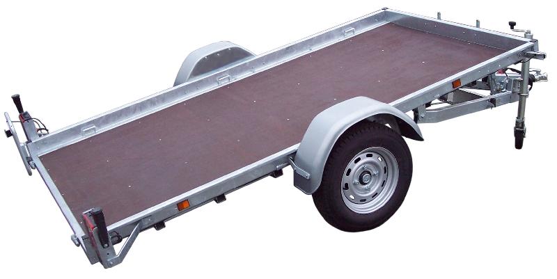 Remorque industrielle - Espace vert 9 avec frein - PTAC 1300 kg - 304x161x10 cm_0