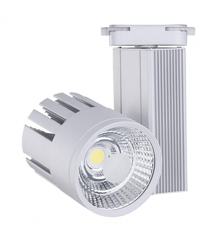 Spot LED 30W Olivia Monophasé pour Rail - Réf FC30OLIVIA - Éclairage Polyvalent et Orientable_0