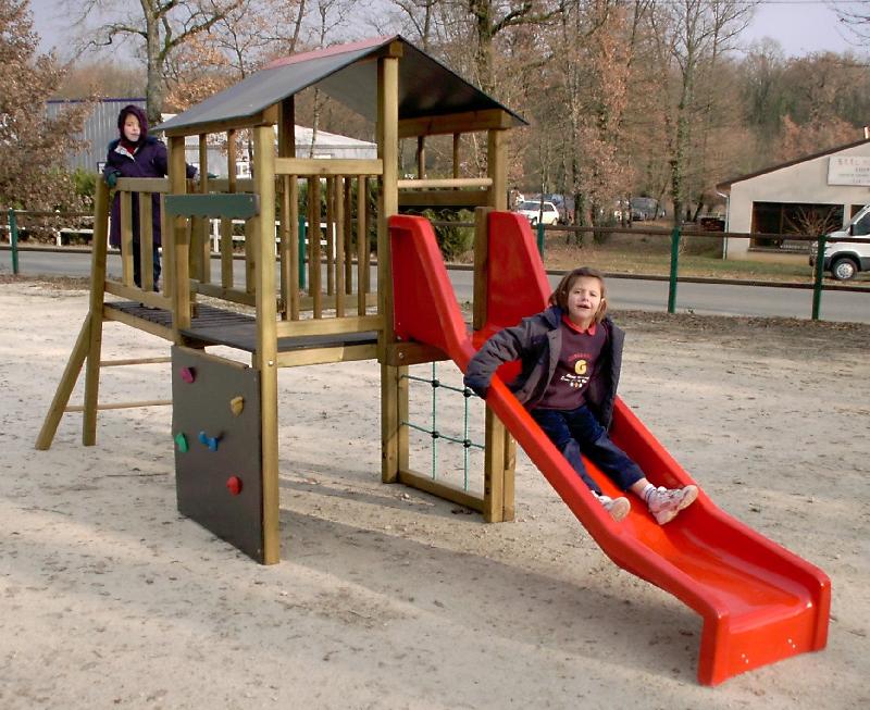 Structure de jeux Le Gymino - avec toboggan pour enfants de 2 à 7 ans_0