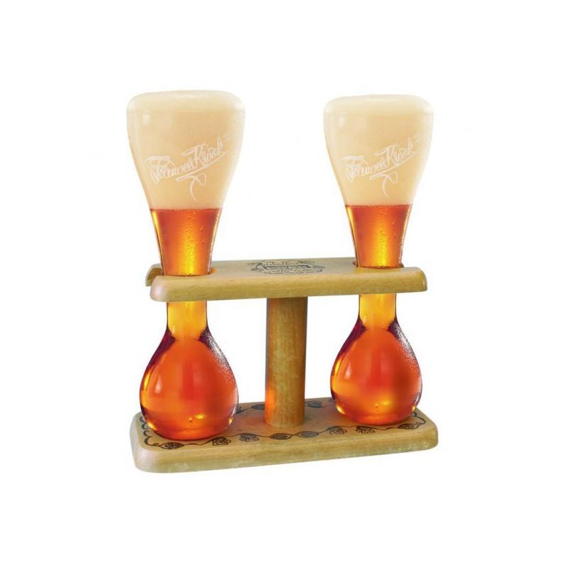 COFFRET BIERE - VERRE KWAK DUO 0.33L + SUPPORT