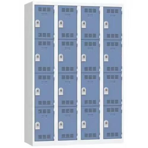 Vestiaire multicases 4 cases par colonne moraillon 4 gris clair bleu_0