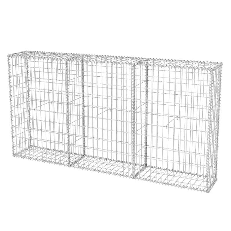 Vidaxl panier de gabion acier galvanisé 200x30x100 cm 142548_0