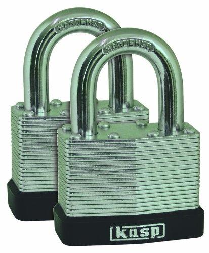 Cadenas laminé KASP K13050D2 - Paquet de 2 - 50 mm - Acier feuilleté et anse en acier trempé_0