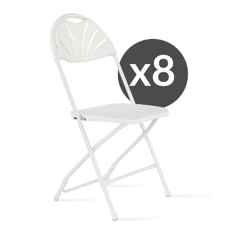 8 chaises pliantes de réception ajourées_0