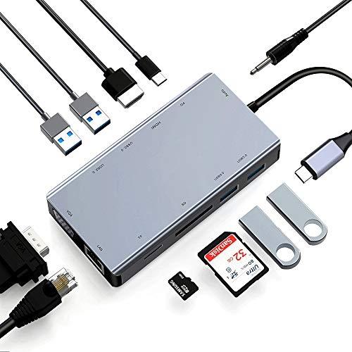 USB C HUB, ABLEWE ADAPTATEUR TYPE-C HUB 11-EN-1 AVEC USB C VERS HDMI 4_0