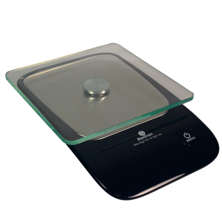 Balance de cuisine Baxtran GLASS KS - plateau en verre avec écran LED - piles AA - garantie 1 an_0