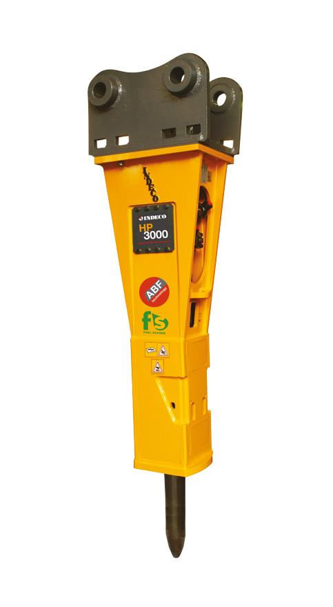 Brise-roches hydrauliques HP 3000 FS - Indeco - pour excavatrices de 19 à 32 tonnes, 4400 joules, Ø140 mm_0