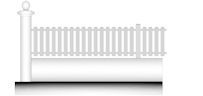Clôture Jupiter - clôtures en plastique - Rothe Fermetures - PVC blanc ou chêne doré - frise 100 × 34 mm moulurée_0