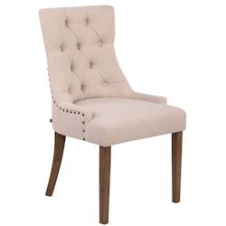 CLP Chaise de salle à manger Aberdeen tissu Crème/Antique clair - beige textile 305094_0