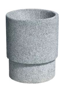 Corbeille publique RACINES en béton armé - Réf. 3219 - 50L - Finition hydrofuge - Anneau en acier inoxydable_0