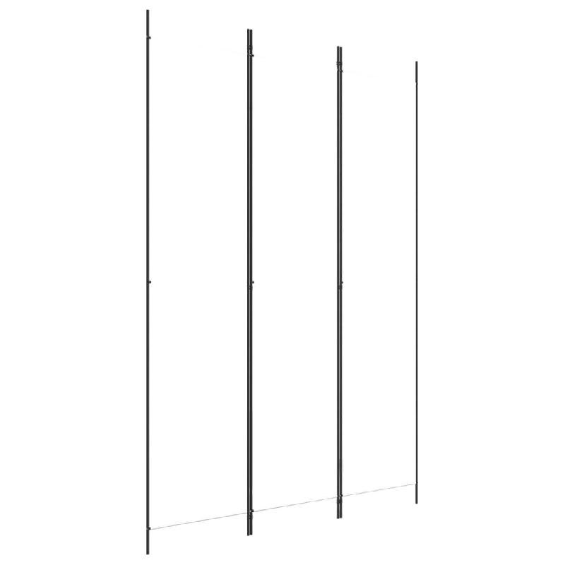 Décoshop26 - Paravent séparateur de pièce cloison 3 panneaux 150 x 220 cm tissu blanc et fer DEC030742 - blanc 3000258095626_0