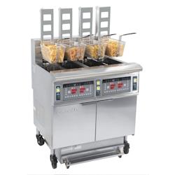 Friteuse électrique avec relevage automatique et filtration 4 x 12 litres 17+17kW CFPRAF124 Casselin - CFPRAF124_0