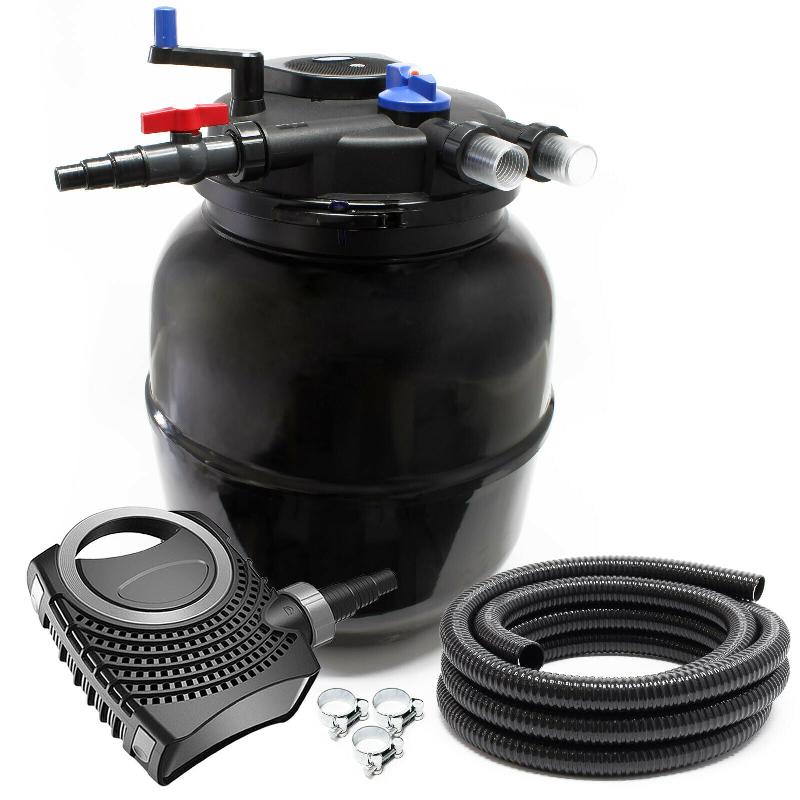 Kit set bassin 80000 litres 55 watts uvc pompe 6000 l/h tuyau 5 m kit de filtration 16_0001970
