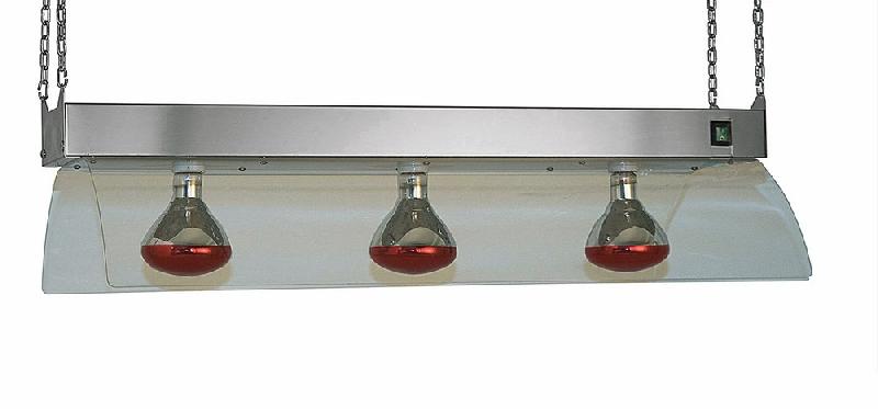 Lampes infrarouges sur châssis suspendu en inox - 3x GN 1/1 - Référence Virtus ICE0002 - 0,750 kW - Alimentation électrique_0