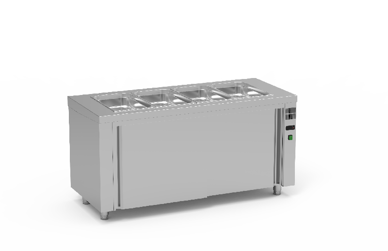 Meuble bain-marie sec avec réserve neutre 6gn1/1-150 - 2250x700x850 - SBSN-225_0