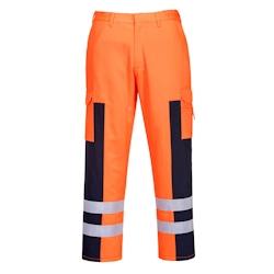 Portwest - Pantalon de travail renforcé sur les genoux haute visibilité Orange / Noir Taille M - M orange S919ONRM_0